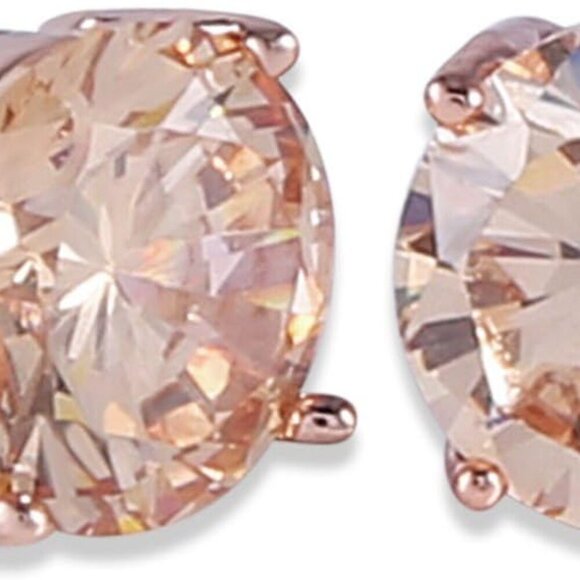 Jewelry - Rose Gold Tone Crystal Yellow Stud Earrings Gift Jewelry for Women